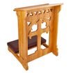 Holy Cross Padded Kneeler MEDIUM OAK STAIN