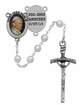 6mm White Pearl Bead Saint John Paul II Rosary