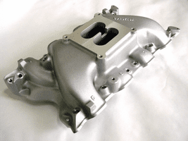 Competion High rise 4 barrel with blocked heat crossover and cut down plenum divider