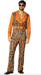 Disco Print Pantsuit<br> Brown and Orange<br> Asst Sizes<br> 60M16