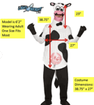 Animal Costumes<br> Economy Cow Costume<br> CAN94