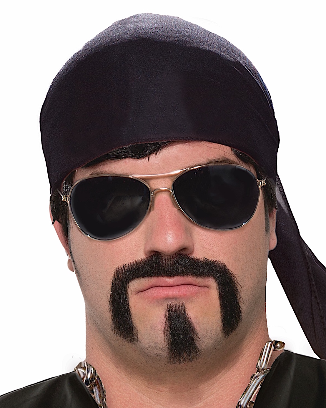 Synthetic Tough Guy Goatee Set Stick/Glue On FAKE BEARDS MUSTACHES