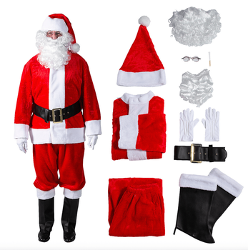 Complete Santa Costume<br> All Inclusive<br>10 Piece<br>  CRM29
