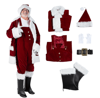 Santa Suit<br> Velvet Overalls Santa<br> CRM15