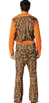 Disco Print Pantsuit<br> Brown and Orange<br> Asst Sizes<br> 60M16
