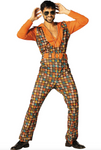 Disco Print Pantsuit<br> Brown and Orange<br> Asst Sizes<br> 60M16