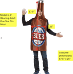 Drink Costume<br> Beer Bottle Costume<br> CFD939