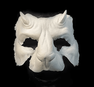 White Face Mask Foam Latex