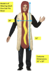 Food Costume<br>Light Weight Hot Dog<br> CFD215
