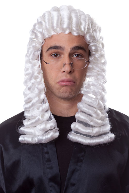 Mens Costume Wig Judge or Powdered Wig THEATRICAL WIGS MEN'S