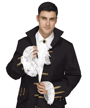 Jabot and Cuff Set<br> Lace with Jewel<br> CA143