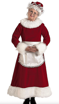 Deluxe Mrs Claus<br> Burgundy Velvet<br> Asst Sizes<br> CRM143