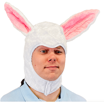 Rabbit Hood<br> White Bunny Hood<br> KIT635