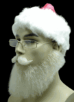 Santa Beard Set<br> Short Victorian Santa Set<br> Human Hair - Glue On<br> SBM239
