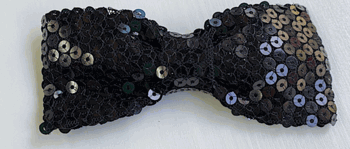 Sequin Bow Ties<br> Large<br> Asst Colors<br> On Elastic Band<br> CA77