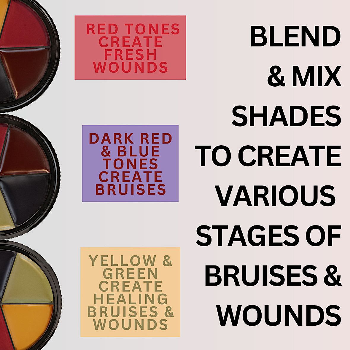 Cream Makeup Color Rings Bruise Palette STAGE MAKEUP ADHESIVES REMOVERS