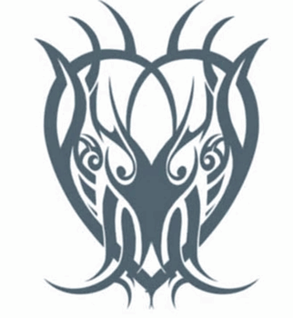 Tribal Temporary Tattoo<br> Tribal Heart Tattoo<br> TAT244