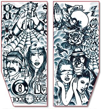 Tattoo Sleeves<br> Prison Tattoo Sleeves<br> Double Sleeves<br> TAT12