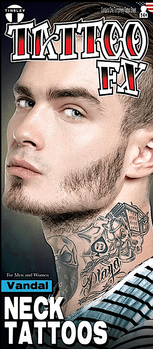 Temporary Tattoo<br> Vandal Neck Tattoo<br> TAT65