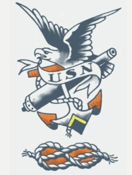 Fake Military Tattoos <br>U.S.N. Eagle <br> USN<br> TAT84