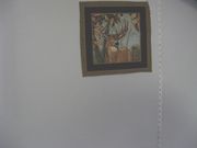 "Buck In The Woods Looking Towards The Right",12" x 12",Black Border