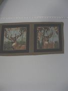 "Buck In The Woods",WH2, 24 1/2" x 12", Black Border
