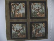"Bucks In The Wilderness", WHB1, 26 1/2" X 25", left side border