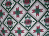 Cheater Quilt Top,Bear Claw Burgundy & Green