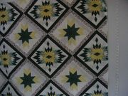 Cheater Quilt Top, "Bear Claw Gold", 90" x 108", Cotton Blend