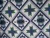 Cheater Quilt Top",Bear  Claw Navy & Green",90"X 108"