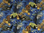 Cheater Quilt Top Material By The Yard, Coral Seas Allover, WL14