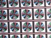 Cheaters Quilt Top,90" X 108","Dresden Plate Black",Cotton Blend Material