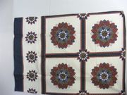 "Dahlia Navy", 44" X 31", 12" Left Side Border