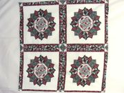 Four Pillow Panel Fabric, Salem Star Brown and Green,35" x 36"