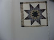 Pillow Panel,"Starlast Navy & Burgundy",18" X 17 1/2"