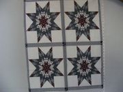 "Starlast Slate & Burgundy",24" X 29",Cotton Blend Material