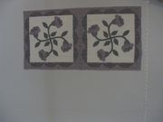 Two  Pillow Panel,"Country Lily Lavender", 31 1/2" X 16"