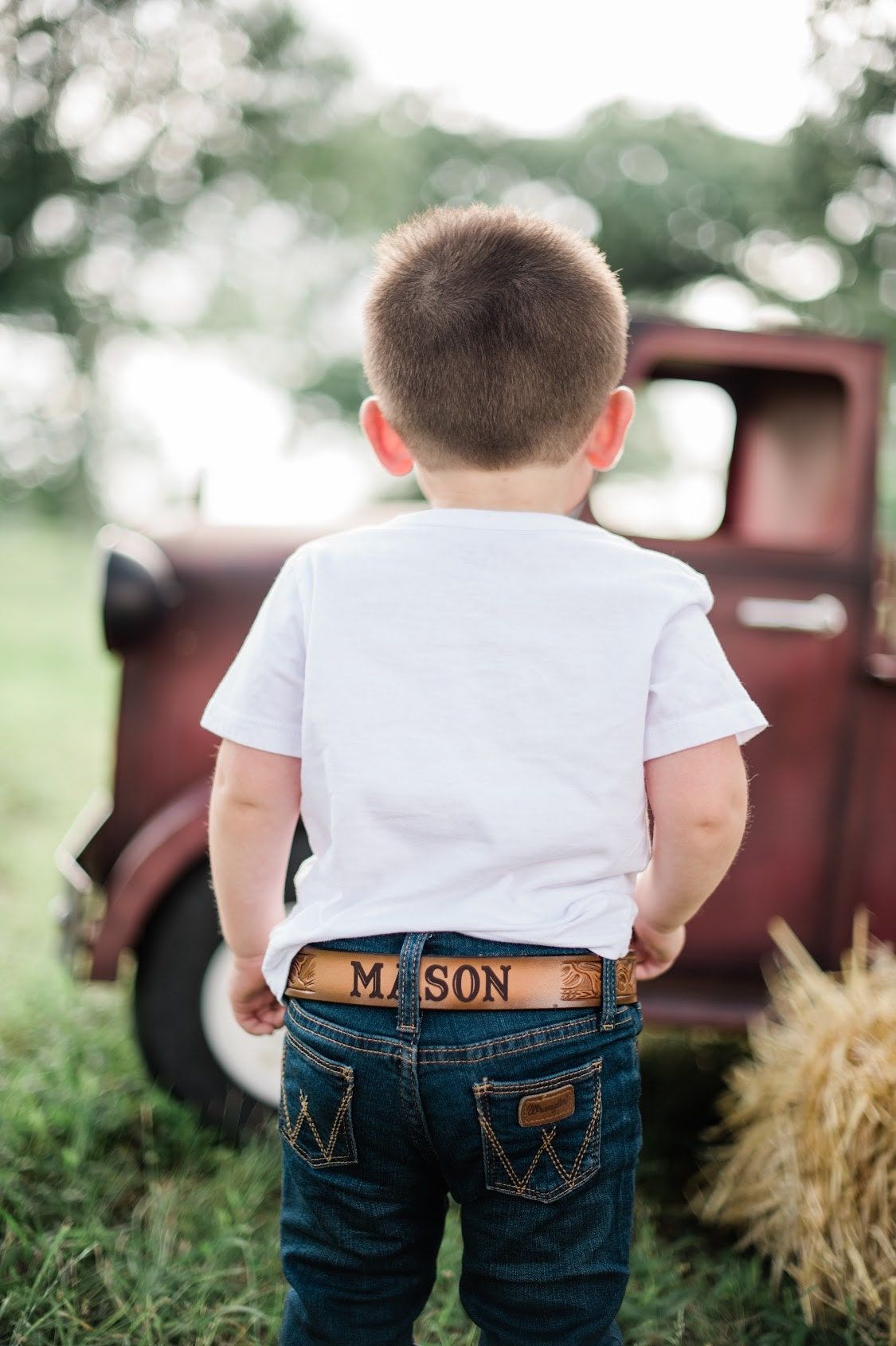 High Springs Leather Kids and Children Leather Name Belts