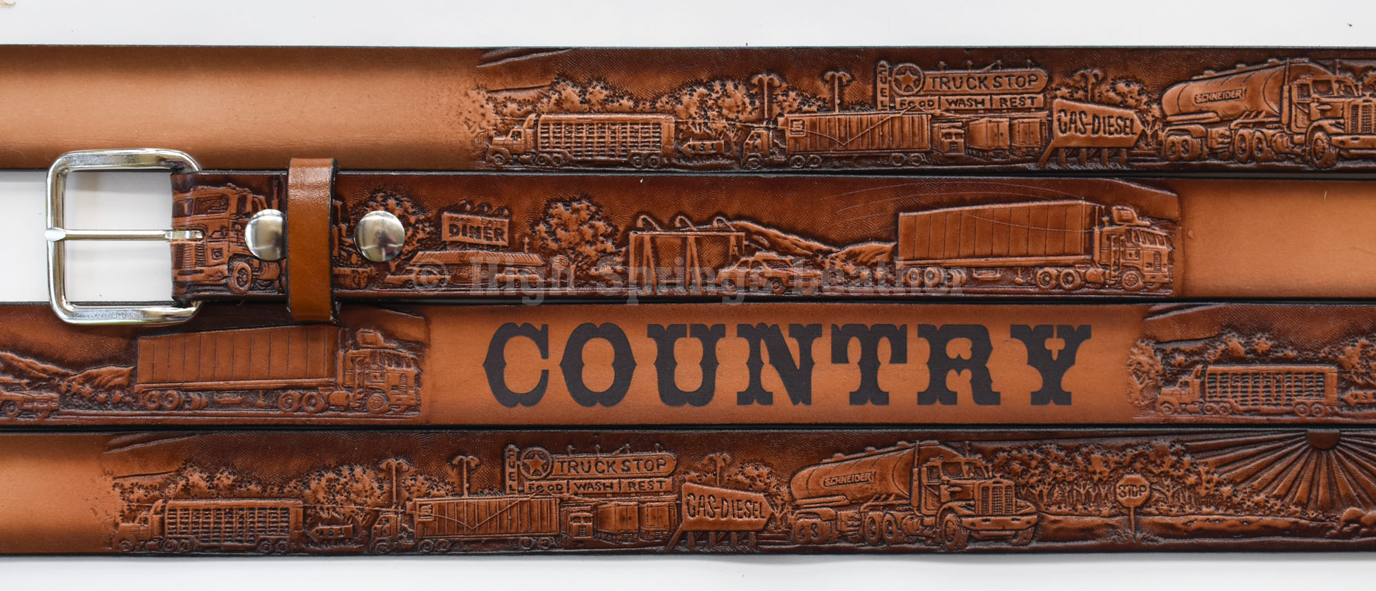 leather belt with name