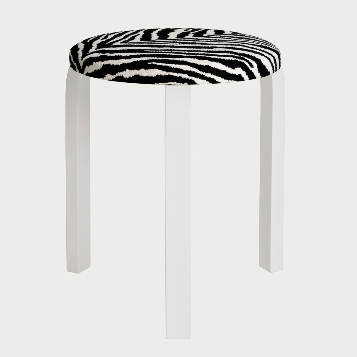 Artek Alvar Aalto - Three Legged Stool 60 - White Lacquered Legs