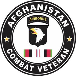 101st Airborne Division Afghanistan Combat Veteran Decal
