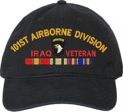 101st Airborne Division Iraq Veteran with Ribbons Unstructured Dad Cap