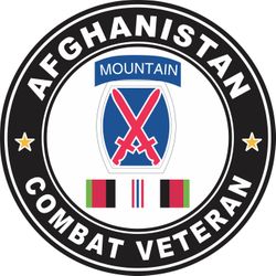 10th Mountain Division Afghanistan Combat Veteran Decal