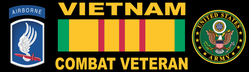 173rd Airborne Division Vietnam Combat Veteran Bumper Sticker