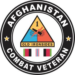 1st Armored Division Afghanistan Combat Veteran Decal