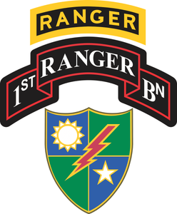 1st Battalion, 75th Ranger Regiment With Ranger Tab Decal