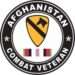 1st Cavalry Division Afghanistan Combat Veteran Decal