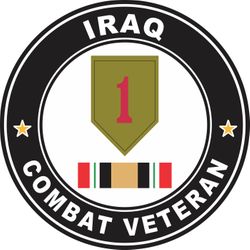 1st Infantry Division Iraq Combat Veteran Decal
