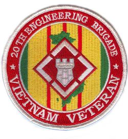 20th Engineering Brigade Vietnam Veteran 4" Patch