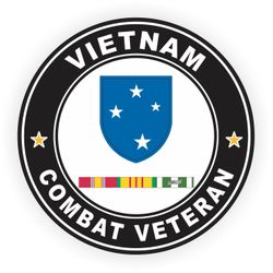 23rd Infantry Division Vietnam Combat Veteran with Ribbons Decal